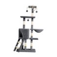thumbnail image 3 of lionlar Cat Tree (133cm Tall) Multi Level Toy Training Cat for All Ages Cat Dark Gray, 3 of 9