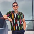 thumbnail image 4 of Lsque Colorful Fishing Lures Pattern Golf Shirts for Men Dry Fit Print Moisture Wicking Performance Short Sleeve Polo Shirt-3X-Large, 4 of 6