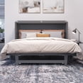 thumbnail image 3 of Northfield Lit Escamotable Moderne en Bois Massif Format Grand avec Matelas, Gris, 3 of 20