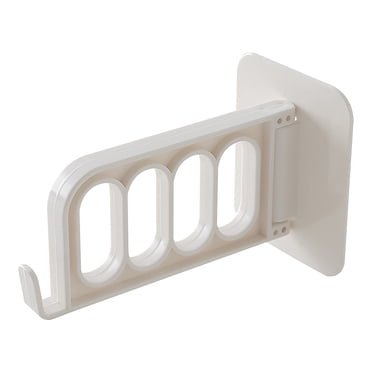 Heliisoer Pas Puching Cintre Pliable, Sans Marquage Cintre de Vêtements Crochet Suspendu au Mur Rangement Cintre Multifonctionnel