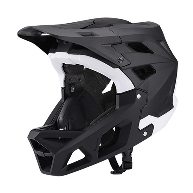 S SERENABLE Casque de Vélo Intégral Protection Ventilation Casque de Descente Noir Blanc