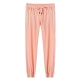 thumbnail image 1 of Yuyuzo Pantalons de Survêtement Grande Taille pour Femmes Taille Haute Élastique avec Cordon de Serrage Bas Resserré Joggeurs Décontractés pour Randonnée, 1 of 2