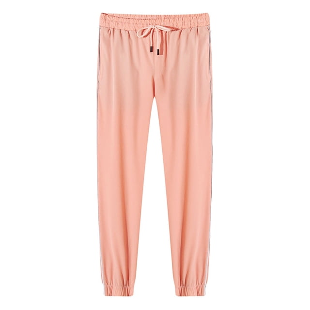 Yuyuzo Pantalons de Survêtement Grande Taille pour Femmes Taille Haute Élastique avec Cordon de Serrage Bas Resserré Joggeurs Décontractés pour Randonnée