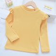 thumbnail image 1 of RXIRUCGD Chemise Imprimée à Manches Longues pour Fille avec Col Rond et Base Décontractée en Dessous (Jaune, Taille:1 Ans), 1 of 3