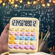 IROINID Calculators Desktop,Digit Desk Calculator,Basic Standard Calculators Mini Digital Desktop Calculator with 12-Digit LCD Display- Calculator Pocket Size for Home School for