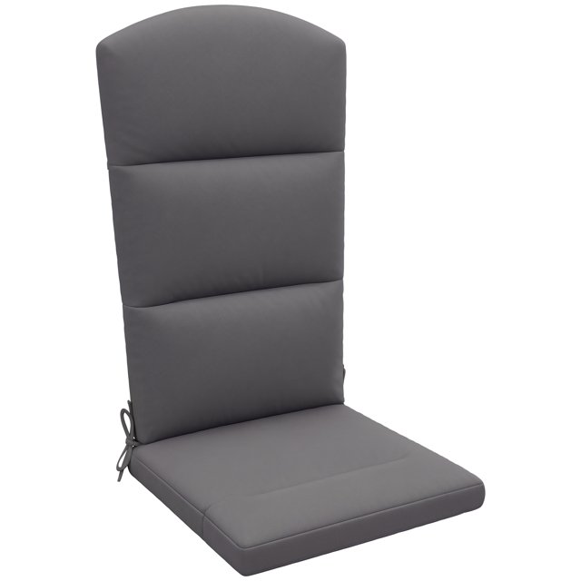 Outsunny Outdoor Adirondack Chair Cushion with Back Ties, Grey