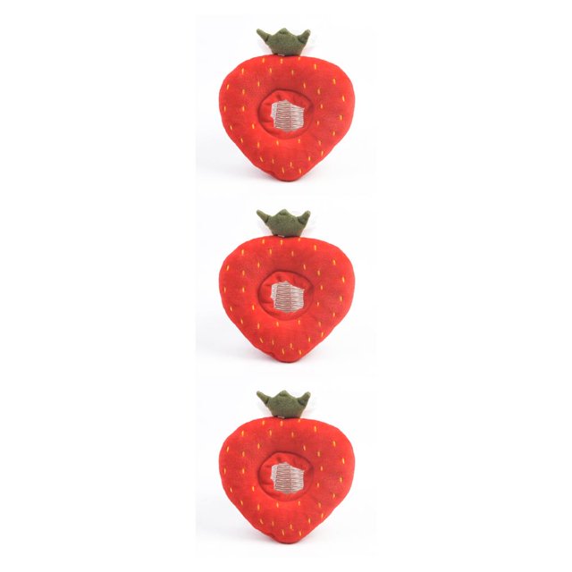 QualitChoice Cat Neck Cone Puppy Accessories Elizabethan Collars Adjustable Dogs Collar Breathable Surgery Kitten Cones Strawberry Pattern M 3Set