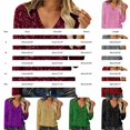 thumbnail image 4 of Hauts Scintillants pour Femmes 2026 Printemps à la Mode Manches Longues Col en V T-Shirt Décontracté à Paillettes Haut de Sortie Tenues de Rave, 4 of 8