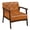 Brun, variante sur Costway Fauteuil d'Appoint avec Accoudoirs et Cadre en Bois de Caoutchouc, Fauteuil Capitonné à Boutons pour Salon, Noir