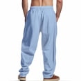 thumbnail image 4 of Pantalon de Plage Droit Décontracté pour Hommes Couleur Unie Mode Extérieure, 4 of 9