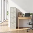 thumbnail image 2 of Scranton & Co 4-Drawer Contemporary Metal Vertical Filing Cabinet in Light Gray, 2 of 16