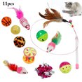 thumbnail image 2 of Bangcool Cat Toys Set Interactive 11PCS Faux Feather Kitten Bell Toys Cat Playing Toys, 2 of 10