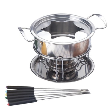 Zootealy Fondue au Chocolat en Acier Inoxydable Pot Électronique pour Faire Fondre le Fromage Marmite au Chocolat Pot à Trempette Machine à Bonbons Fête Dessert Fontaine à Fromage Bouilloire
