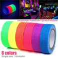 thumbnail image 2 of WHEANG Adhesive Sided Tape Sticky Gaffer Tape Cloth Blacklight Fluorescent Rainbow Decoration One Size Multi-Color, 2 of 9