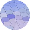 thumbnail image 1 of Ahgly Tapis Rond Lavable en Machine Intérieur Transitionnel Bleu Ange, 8 Pieds Rond, 1 of 7
