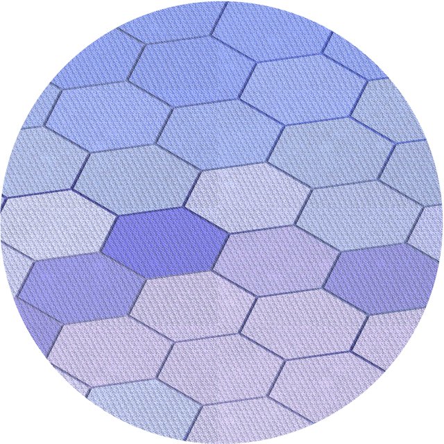 Ahgly Tapis Rond Lavable en Machine Intérieur Transitionnel Bleu Ange, 8 Pieds Rond