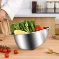 thumbnail image 3 of Rice Washer Strainer Bowl Stainless Steel Rice Washing Bowl Rice Colander Fruit and Vegetable Strainer Kitchen Tool A, 3 of 9