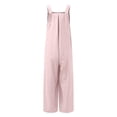 thumbnail image 4 of Yuyuzo Womens Jumpsuits Wide Leg Overalls Boho Comfy Baggy Loose Casual Solid Color Rompers with Pocket, 4 of 7