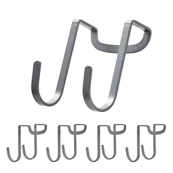 Hearth & Gear Over Cabinet Hook 304 Stainless Steel Multiple Use S Shaped Hanging Over The Cabinet Door Hooks Use For Kitchen Cabinet Drawer (5 Pack) Ceiling Storage Hooks for Hanging Purse Organizer