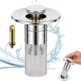 thumbnail image 1 of Passoires de Classification de Produits - Bouchon de Salle de Bain Attrape-Cheveux avec Filtre Amovible en Acier Inoxydable pour Drain et Remplacement, 1 of 6