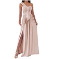 thumbnail image 1 of VEKDONE Liquidation 2025 Robe Élégante pour Femme Invitée de Mariage à une Épaule Soirée Formelle Cocktail Longue Maxi Robes, Robes Hawaïennes pour Femmes, 1 of 7