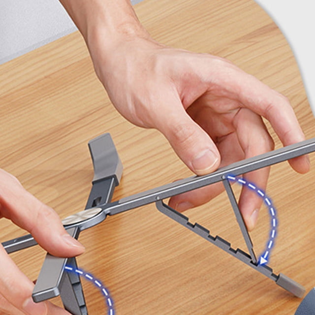 VONKY Aluminum Alloy Notebook Stand Stable And Non-Sliding Ergonomic For Comfort Thickened And Soft H-shaped - white
