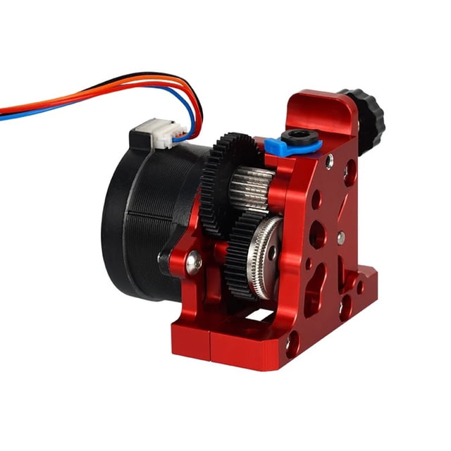 Graflsoa Extrudeuse à Double Engrenage à Grande Vitesse avec Engrenages en Acier Trempé, Moteur Rond de 36 mm, Compatible avec CR10, CR10S, Ender3 V2, VORO, Rouge