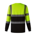 thumbnail image 4 of UVEASISHA 3 PCS Safety T Shirt for Men Long Sleeve Reflective High Visibility Construction Work Shirts Hi Vis Mesh Lightweght Quick Dry T-Shirts 90 Percent Off Clearance Sale Yellow XL, 4 of 8