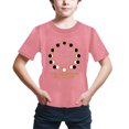 thumbnail image 1 of B91xZ T-Shirt Athlétique pour Garçons Col Rond Uni Manches Courtes T-Shirt, Rose 5-6 Ans, 1 of 3
