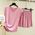 thumbnail image 1 of Georges Complets pour Femmes Chic Dames Mode Shorts Deux Pièces Couleur Unie Manches Courtes Complet Décontracté, 1 of 3