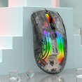 thumbnail image 3 of Rbaofujie Gaming Mouse Wireless Gaming Mouse With Full Transparent Design,Double Mode 2.4G/Bluetooth/wire Mouse,3D RGB Backlit,Ergonomic Silent Mouse With 7 Buttons, Rechargeable Mouse, 3 of 5