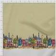 thumbnail image 3 of Soimoi Moss Georgette Fabric Buildings Panel Print Sewing Fabric Yard 42 Inch Wide, 3 of 3