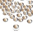 thumbnail image 2 of Uxcell Hotfix Rhinestones Flatback Crystal Glass Gems for Craft Clothes DIY Decoration Gold Champagne 4.8mm, 2 of 5