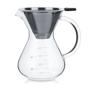 400ml Cafeter Pot, café Dripper Brewer et verre Pot de café, verre Verser sur l'ensemble de cafetière