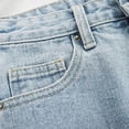 thumbnail image 3 of AherBiu Plus Size Jean Shorts for Women Frayed High Waisted Ripped Jeans Tassels A-Line Denim Shorts, 3 of 5