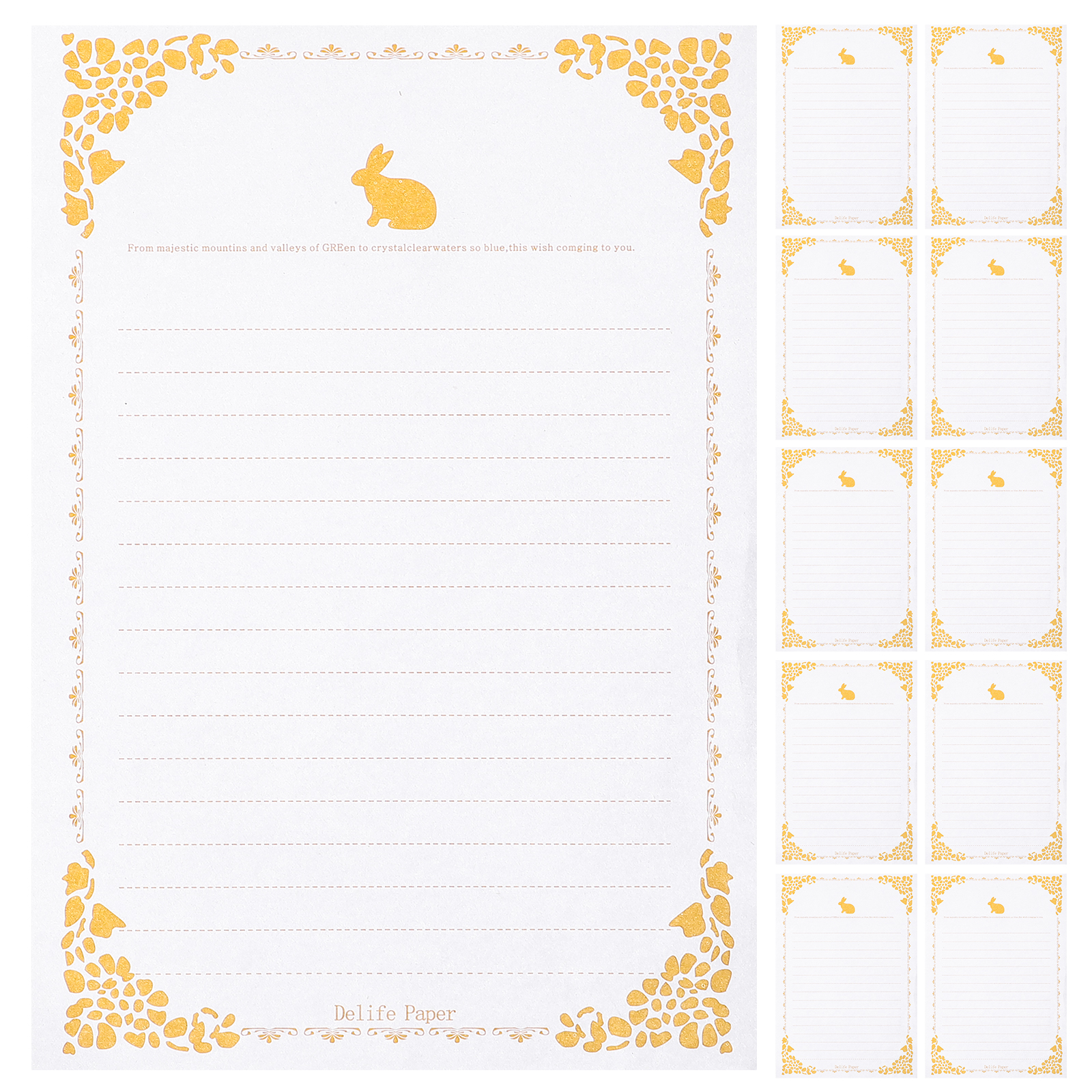 20 Sheets of Writing Papers Vintage Letter Papers Decorative Letter Papers for Invitation