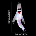 thumbnail image 3 of Hbdhejl Halloween Windsocks With White Led String Lights 47.2 Inch Light Up Hanging Outdoor Halloween Decorations Battery Operated Waterproof For Halloween Party Yard Decor, 3 of 5