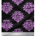 thumbnail image 1 of Soimoi polyester Crepe Fabric Seamless Baroque Damask Printed Fabric 1 Yard 52 Inch Wide, 1 of 3