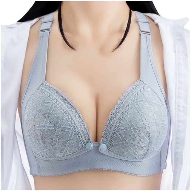 Besolor Bras for Women Button Front Closure Wireless Full Coverage Underwear Cozy Breathable Liftup Bralettes