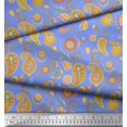 thumbnail image 4 of Soimoi Blue Poly Georgette Fabric Mandala & Paisley Print Fabric by the Yard 42 Inch Wide, 4 of 4