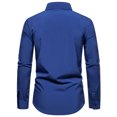 thumbnail image 4 of Chemise à Manches Longues pour Hommes Homme Décontractée Mode Col Rabattu Bouton Chemise à Manches Longues Blouse Chemises à Manches Longues pour Hommes, 4 of 8