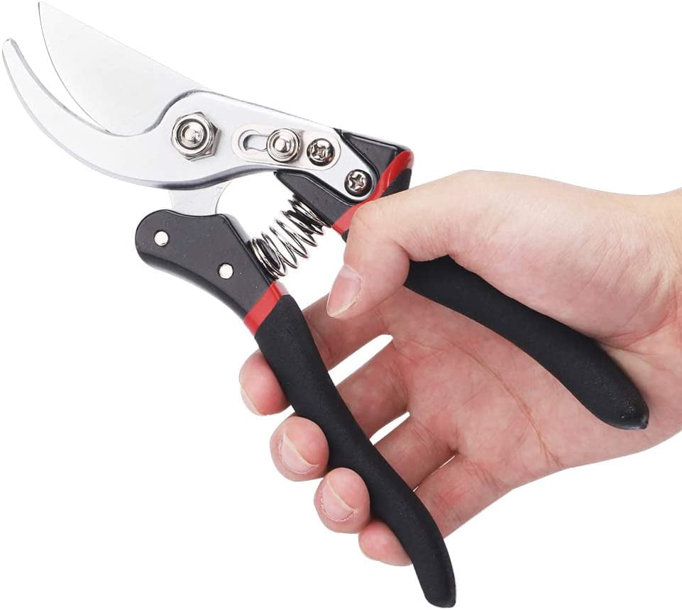 Pruning Shears Hand Pruner Garden Shears Pruners for Gardening Heavy Duty Garden Scissors Clippers Red Or Black