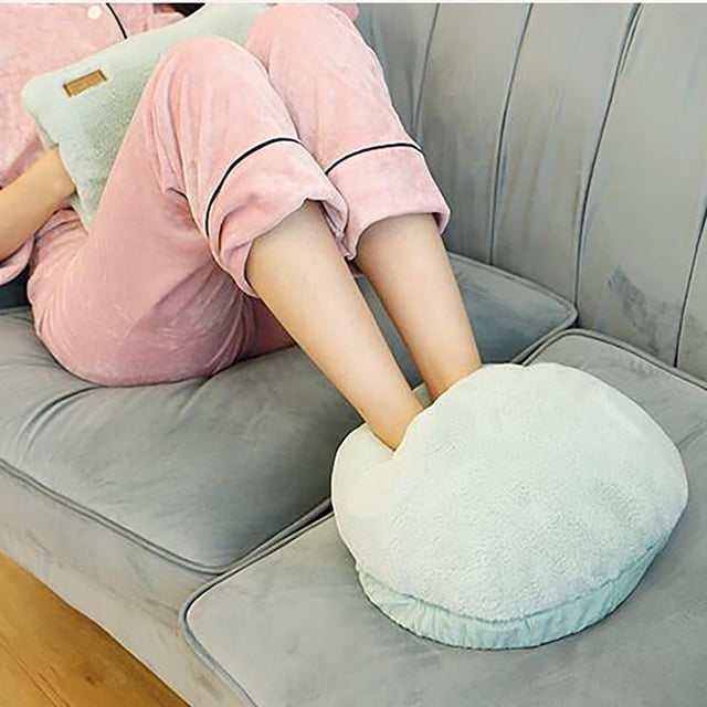 ZZkhGO Electric Heated Foot Warmer Slippers, Portable Heating Pad for Feet, Temperature Control Warm Socks for Home