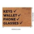 thumbnail image 3 of Velvet Printed Carpet for Front Door Entrance Absorbent Bathroom Mat with English Design Overlay, 3 of 7