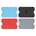 thumbnail image 2 of 4 pièces doublures de friteuse à air tapis de friteuse à air réutilisables en silicone antiadhésif résistant à la chaleur doublures de panier à vapeur tapis de friteuse à air tapis découpable avec tab, 2 of 14