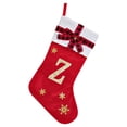 thumbnail image 1 of Christmas Stockings Velvet with Embroidered Pattern Letters Initial Customized Family Ornament Large Fireplace Stockings Plush Cuff Holiday Party Home Xmas Tree Decor Gift Bags, 1 of 5