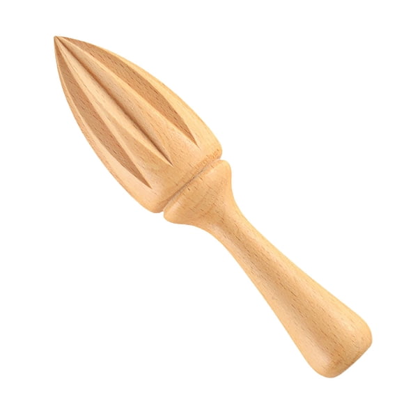 Manual Lemon Juicer, Unpainted Solid Wood, Kitchen Baking Tool, Ergonomic Grip, Effective Extraction, Easy to Clean, Natural & Durable