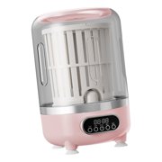 Tnarru Mini Washing Machine Small Washer Cordless Dehydratable Bucket Compact Underwear Washer Laundry Cup for Rvs Hotel Solo Living Pink