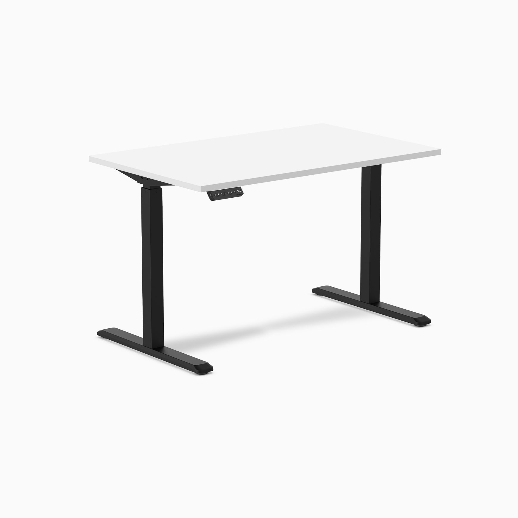 Desky Bureau Assis-Debout Simple - Blanc / Noir