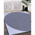 thumbnail image 3 of Ahgly Company Tapis d'Intérieur Lavable en Machine Carré Transitionnel Bleu Céleste, 7 Pieds Carré, 3 of 7